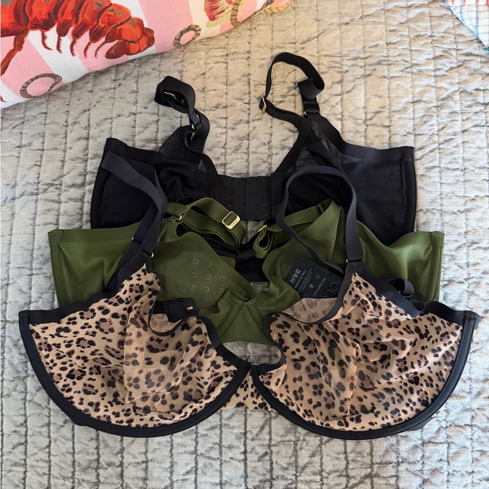 Set of 3 CUUP The Plunge Bras - 34H